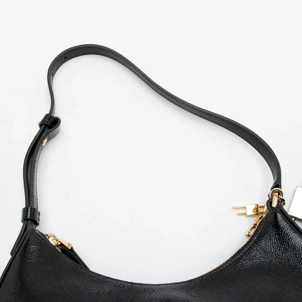 Givenchy Pebbled Patent Leather Lucky Lock Small Shoulder Bag
